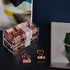 Cactus Binder Clips, Cute Rose Gold Medium Clips in Acrylic Crystal Box for Office, School, Home Supplies