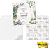 Religious Sticky Note Cube, 2.75" Memo Block Printed on 4 Sides, Modern Floral Christian Design