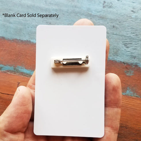 Bulk 50 Pack Premium Safety Bar Pins with Adhesive Sticky Back & Metal Locking Clasp for ID Badges