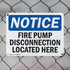 (2 Pack) Fire Pump Disconnection OSHA Notice Sign, 10 Inch X 7 Inch Indoor/Outdoor Rust-Free Aluminum
