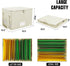 ENGPOW Fireproof Document Box with Lock, Collapsible File Storage Organizer Box with Zipper Lid, Portable Home Office