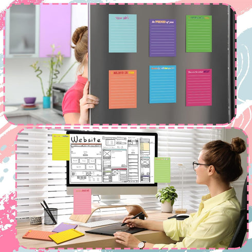 Yinder 24 Pcs Inspirational Sticky Notes, 4 x 6 Inch, Motivational Notepads, Appreciation Gifts