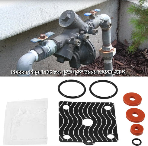 For Zurn 975XL 975XL2 Rubber Repair Kit and Springs, 1/4 -1/2 Backflow Preventer Repair Kit
