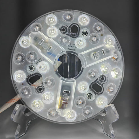 Generic 5.3 inch 15W, 3-Color Dimmable, 3000K 4200K 6500K, 95-265V, LED Retrofit Light Kit, Round Ceiling Fan Light