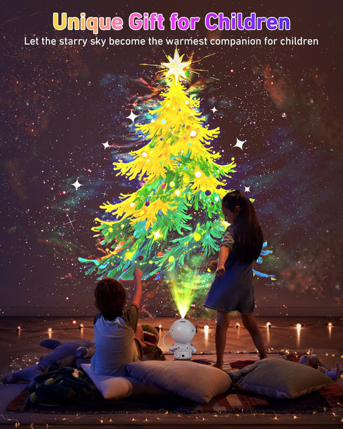 12 360Rotating Astronaut Galaxy Projector,Star Projector with Space Films,Galaxy Projector for Bedroom with Timer