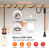 Puanticn 16.4 E26 E27 Bulb Vintage Brass Plug in Pendant Light Fixture, Ft Black Thicken Round Cable Hanging Lamp Kit