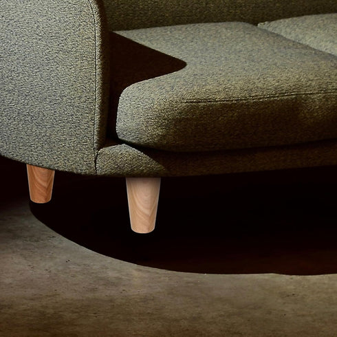 4pcs Luxshiny Solid Wooden Furniture Legs with Anti-Slip Pads Straight Replacement Bed Legs for Sofa Cabinet Tv Stand