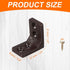 50pcs 0.7"x1.1" (16.6x27.2mm) 90 HARFINGTON Plastic l Brackets Large Square l Shape Bracket Degree Right Angle Corner