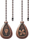Ceiling Fan Pull Chain Extender, 2-Pack 12 Inch Metal Pull Chains with