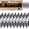 Black Gel Pens Bulk - 30 Pack Fine Point Smooth Writing No Smudge, 0.7mm Gel Ink, Retractable Rollerball