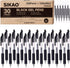 Black Gel Pens Bulk - 30 Pack Fine Point Smooth Writing No Smudge, 0.7mm Gel Ink, Retractable Rollerball