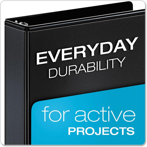 Cardinal Performer 3-Ring Binder, 5", Locking Slant-D Rings, 1,050-Sheet Capacity, Black
