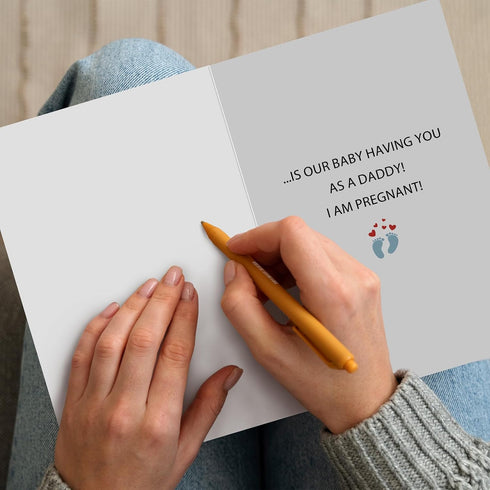 Obbyidk Pregnancy Announcement Card for Husband, Congratulation Dad to Be Card, Baby Announcement Cards Gifts, The Only