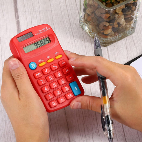 PATIKIL Basic Calculator, 8 Digit LCD Display, 4 Function Small Desktop Calculator, Battery Powered Handheld for Home