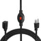 IRON FORGE CABLE Inline Extension Cord with On-Off Switch, 6 FT, 16/3 SJTW Power Switch, Black Household Outlet