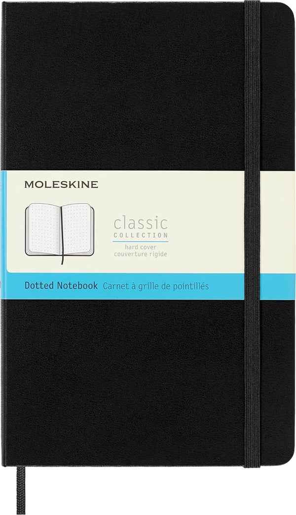 Moleskine Classic Notebook, Large, Dotted, Black, Hard Cover (5 x 8.25)