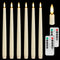 Flameless Taper Candles with 3D Wick, 11.4" Real Wax LED Candles with