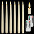 Flameless Taper Candles with 3D Wick, 11.4" Real Wax LED Candles with