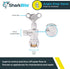 SharkBite 1/2 x 3/8 Inch Compression Angle Stop Valve, Push to Connect Brass Plumbing Fitting, Chrome Finish
