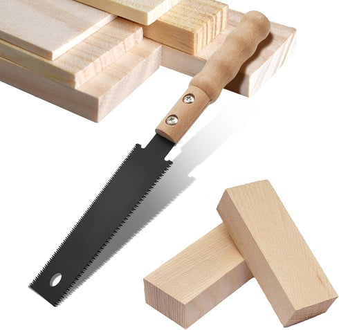 Small Hand Saw, 6 Inch Flush Cut Double-sided Fine Teeth Wood Pull Saw for Woodworking Trim