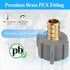 WiseWater 1/2“ PEX Faucet Connector, 4 PCS 1/2” PEX Barb x 1/2” FNPT Swivel Adapter with Stainless Steel Clamp