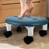 Blue Rolling Stool with Wheels - Compact and Portable Foot Rest