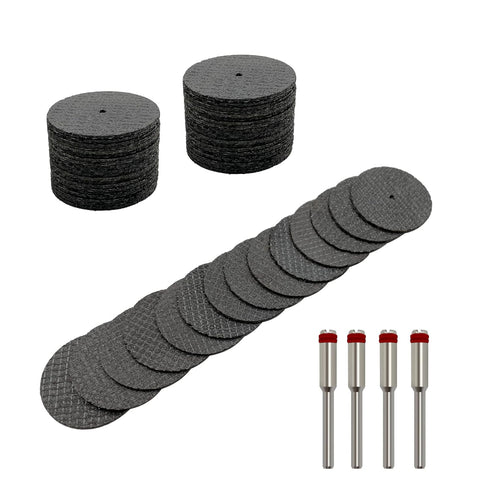50 Pcs Rotary Tool Cut Off Wheels 1-1/4'' Fiberglass Reinforced Cutting Wheel Discs with 4 Pcs Mandrels
