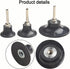 Cryspearl 3Pcs 1/4 Inch 1.5/2/3 Inch Sanding Disc Pad Holder Shank Rubber Backing with Removable Steel Shaft