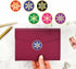 PARTH IMPEX Snowflake Stickers, Pack of 120 - 2" Large Round Gold Foil Stamping Labels for Christmas Holiday Cards