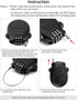 4 Pack QWORK Retractable Cable Lock, Security Password Lock Steel Cable Luggage Locks