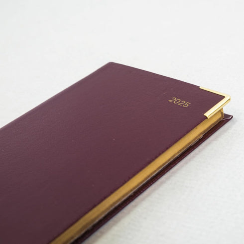 Letts of London Classic Slim Week to View Planner, Burgundy, 8.63-inch Length, Monthly Planners