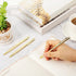 Zonon 15 Pieces Gold Metal Slim Ballpoint Pens, Bulk Retractable Metallic Black Ink Smooth Writing Pens