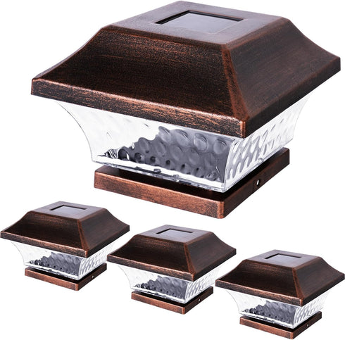 SUNWIND Solar Post Cap Lights Outdoor 4x4 LED Solar Garden Lighting Deck