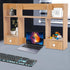 lxrnqcey 2-Tier 80cm Desktop Shelf, High-Capacity Desk Hutch Organizer, Multipurpose Wood Desktop Bookshelf Storage