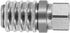 PD242 Series PD Steel Test Port and Diagnostic Equipment Quick Coupler with Female Pipe Thread, 1/8" Body Size, 1/4"-18 NPTF Thread Size, 2.12" Length