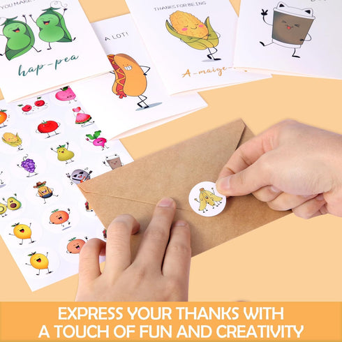 XXINMOH Set 20, 4x6 INCH Premium Funny Thank You Cards of Unique Teacher Appreciation Cards with Envelopes, Cute Notes