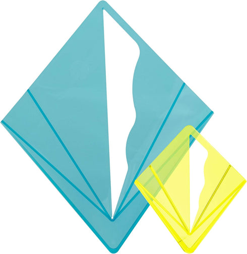 Savannah Blue and Yellow Transparent Center Finder for Square, Round, Octagon Material up to 18 Inches