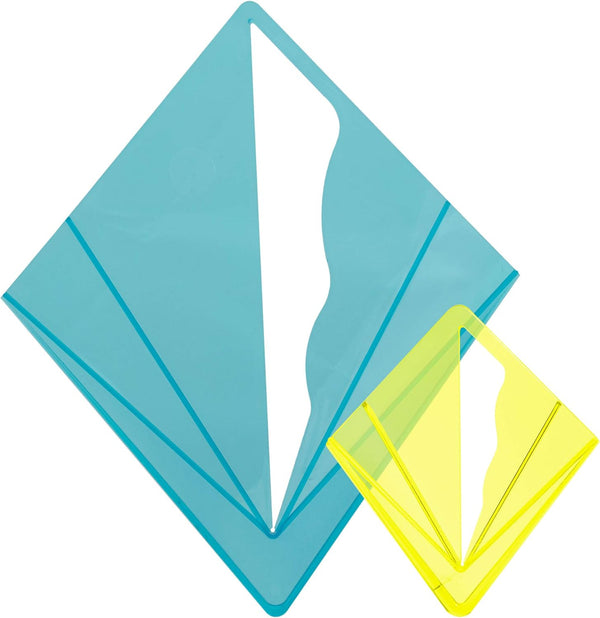 Savannah Blue and Yellow Transparent Center Finder for Square, Round, Octagon Material up to 18 Inches