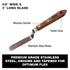 Albion Engineering 1258-3S Tapered Classic Offset Caulk Tooling Spatula, Stainless Steel, 5/8" Wide x 3" Long Blade