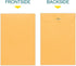 EnDoc 15 Pack Brown Kraft Clasp Envelopes 6x9 Inch with Gummed Seal - 28lb Heavyweight Paper for Home, Office, Mailing