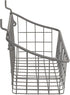 Spectrum Pegboard & Wall Mount Wire Basket Small, Industrial Gray Storage Organizer for Garage and Crafts