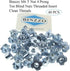 M6 X 10mm T Nut 4 Prong Tee Blind Nuts - Threaded Insert, No Rust Carbon Steel Zinc Plated, 40 Pack