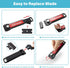 2PCS 100PCS (W80) Gomake Plastic Razor Blade Scraper Tool with Blade Container Razor Scraper with Extra Plastic Blades