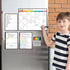 CLEVER CLEAN Magnetic Dry Erase Monthly Calendar Set, 14.5"x11" Monthly Calendar with 6 Extra Fine Point Markers