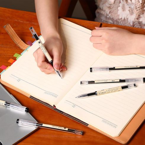 Chinco 12 Pieces Black Gel Ink Pen, 0.35 mm Extra Fine Japanese Stationery for Office School Supply