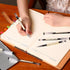 Chinco 12 Pieces Black Gel Ink Pen, 0.35 mm Extra Fine Japanese Stationery for Office School Supply