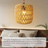 RTNLIT 7.08" D7.48" Handmade Woven Lampshade Replacement H, Retro Boho Rattan Lamp Shade for Table Floor Pendant Light