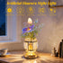 BVI BOOMERVIVI 3-Color Dimmable Flower Crystal Table Lamp, Small Night Light, Rechargeable Cordless Touch Lamp