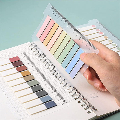 Morandi Sticky Notes | Writable Index Tabs | Set of 10 x 3 Packs | Colorful Macaron Memo Stickers