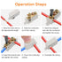 Linkstyle 10PCS 6 AWG Gauge T-Type Wire Connector Nut Kit, 80A Quick Wiring Connection Terminal